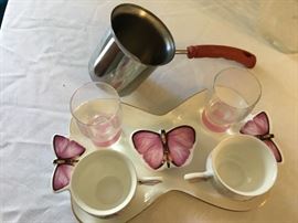 Interesting Turkish coffee set.