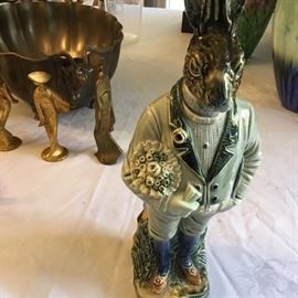 Dapper rabbit decanter.