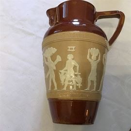 Antique Royal Doulton Egyptian pitcher.
