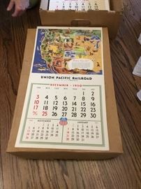 Union Pacific Railroad calendar 1950