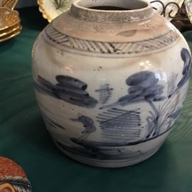 Antique oriental jar, no lid.