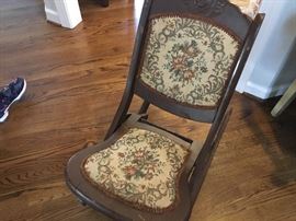 Antique folding rocker.