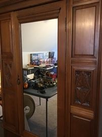 Vintage armoire. It breaks down.