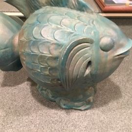Large ceramic fish.