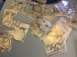 Swarovski bracelets.