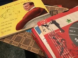 Box full of vintage 45s