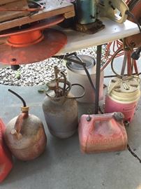 Assorted Gas Containers, Fumigation Pump