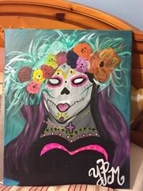 Dia De Los Muertos Hand Painted Locally