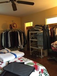 Assorted Men's & Women's Clothing, Bedding