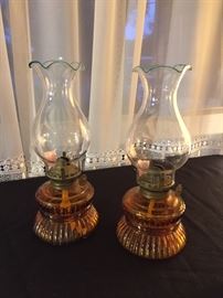 Miniature Hurricane Oil Lamps