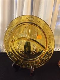 Childs Glass Mother Goose Divided Plate