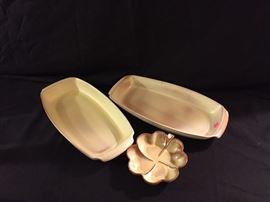 Frankoma Serving Dishes, Four Leaf Clover
