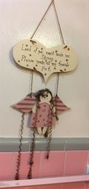Hand Made Hanging Wooden Angel