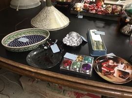 christmas decor, serving pieces