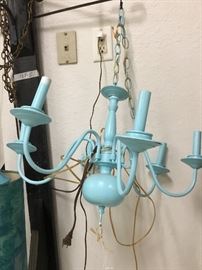 Blue chandelier