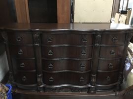 Dark walnut dresser