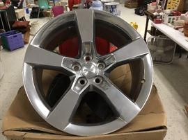 Close up view of wheel