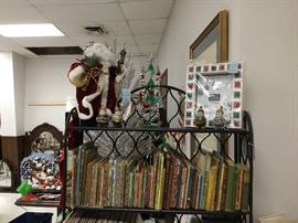 vintage children's books, holiday decor