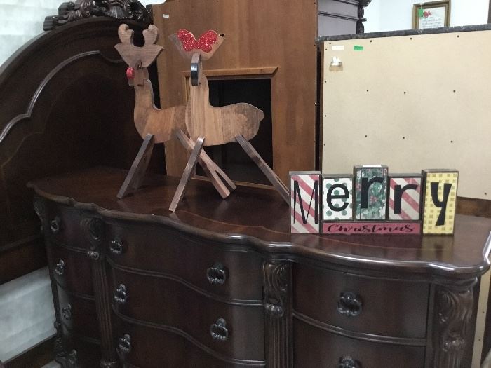 Reindeer set, Holiday sign