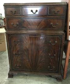 Antique chest of drawers.  Nice selection of antique furniture at this sale.