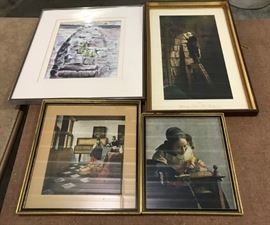 Small sample of the extensive selection of artwork, much of it custom-framed.