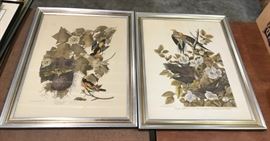 Large Audubon bird prints.