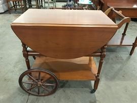 Carl Forslund drop-leaf tea cart.