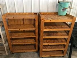 Shelving/racks used by former honey bee farm.