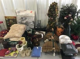 Holiday-themed items.