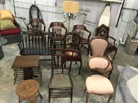 Some of the antique furniture being offered.