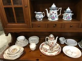 Spode Buttercup; Spode India tree tea set; Whielton Ware (England) tea set.