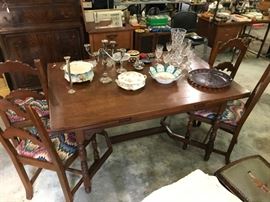 Berkey & Gay table with four chairs.