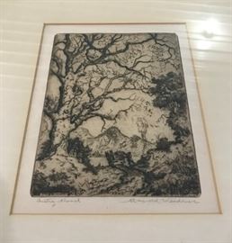 Reynold Weidenaar print titled "Country Road".