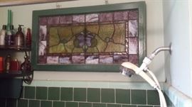 LARGE STAINED GLASS PANEL