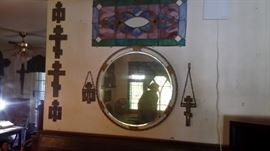 ORTHODOX CROSSES, ROUND MIRROR