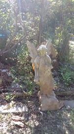 LARGE ANTIQUE ANGEL STATUE