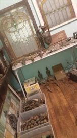 STAINED GLASS AND BRASS