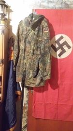 GERMAN WWII CAMO & 2 SIDED FLAG