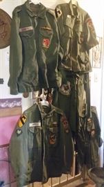 JUST A FEW OF THE MANY VIETNAM JACKETS & SHIRTS
