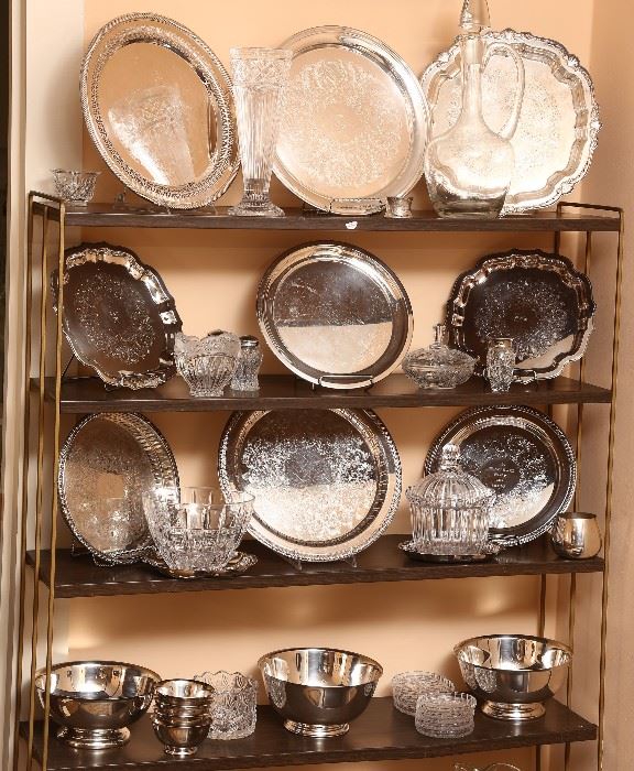 Lots of polished silver plate.