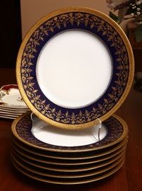 Ornate, gold decorated Limoges china.