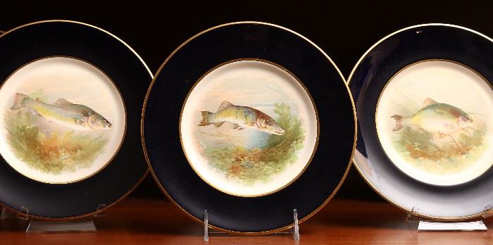 Hand decorated fish plates.