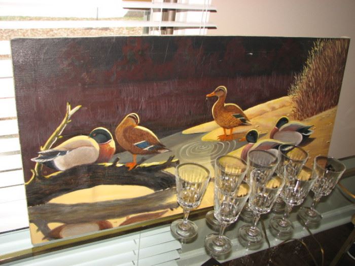 oil painting - ducks