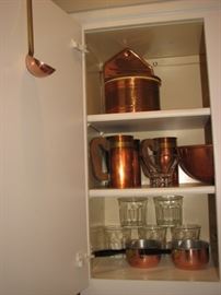 vintage kitchen - copper ware including Paul Revere