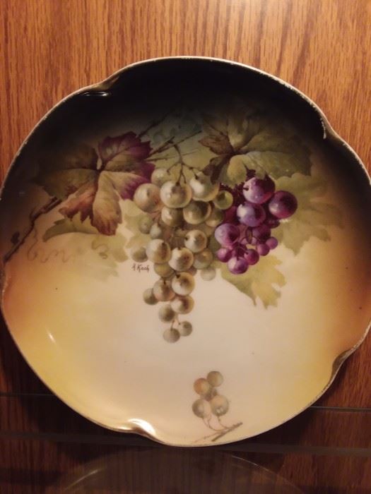 Vintage plate hand painted A. Kach