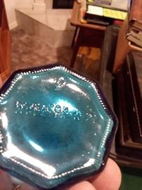 Wheaton N.C cobalt blue ink well