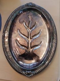 Silver plated serving tray