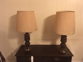 Vintage Lamps 2 with Wood and Metal RR1010 https://www.ebay.com/itm/113387821271