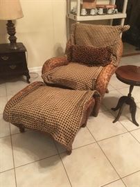 Wicker Occasional Chair and Ottoman WN1003 https://www.ebay.com/itm/123503546622