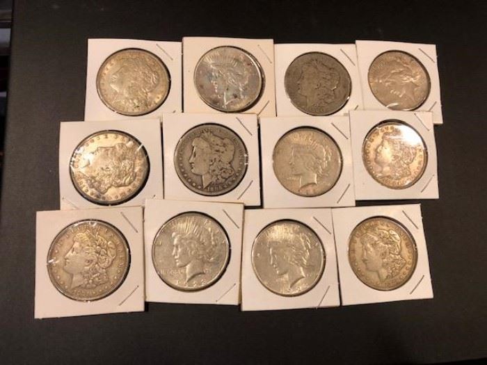 SOME of the coins we have for this sale! Supposed to be receiving some silver bars.